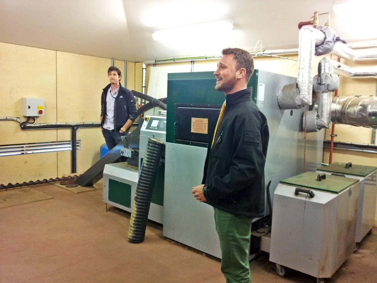 Matt, Ross and the BioMatic 220kW biomass boiler