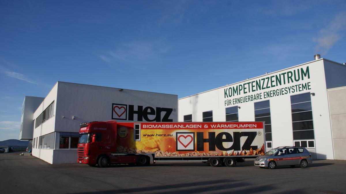 Herz Pinkafeld offices, manufacturing plant and delivery van